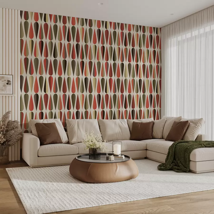 murales de pared Gotas retro de los 70 u51626