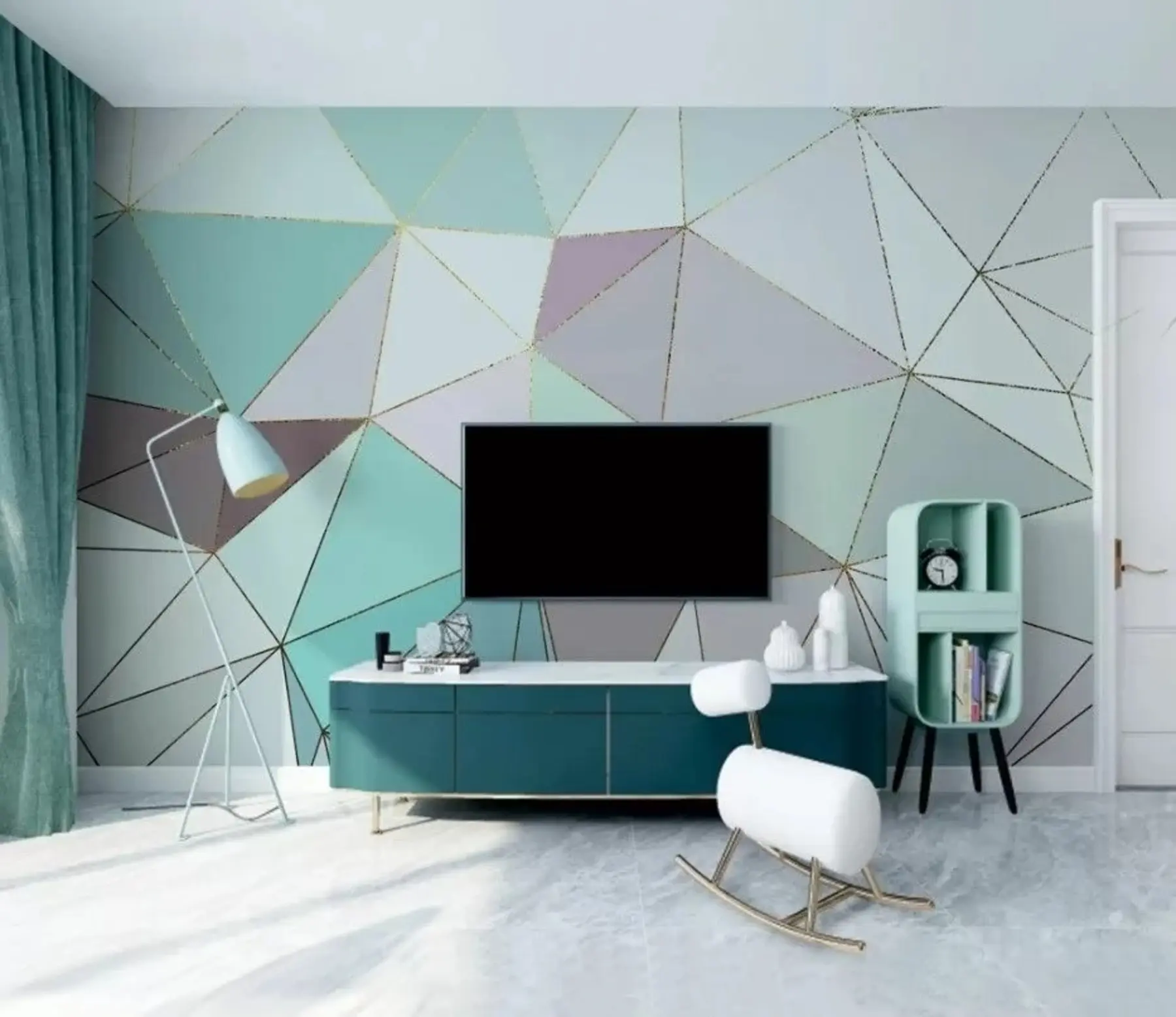 murales de pared Geometría en color u02537