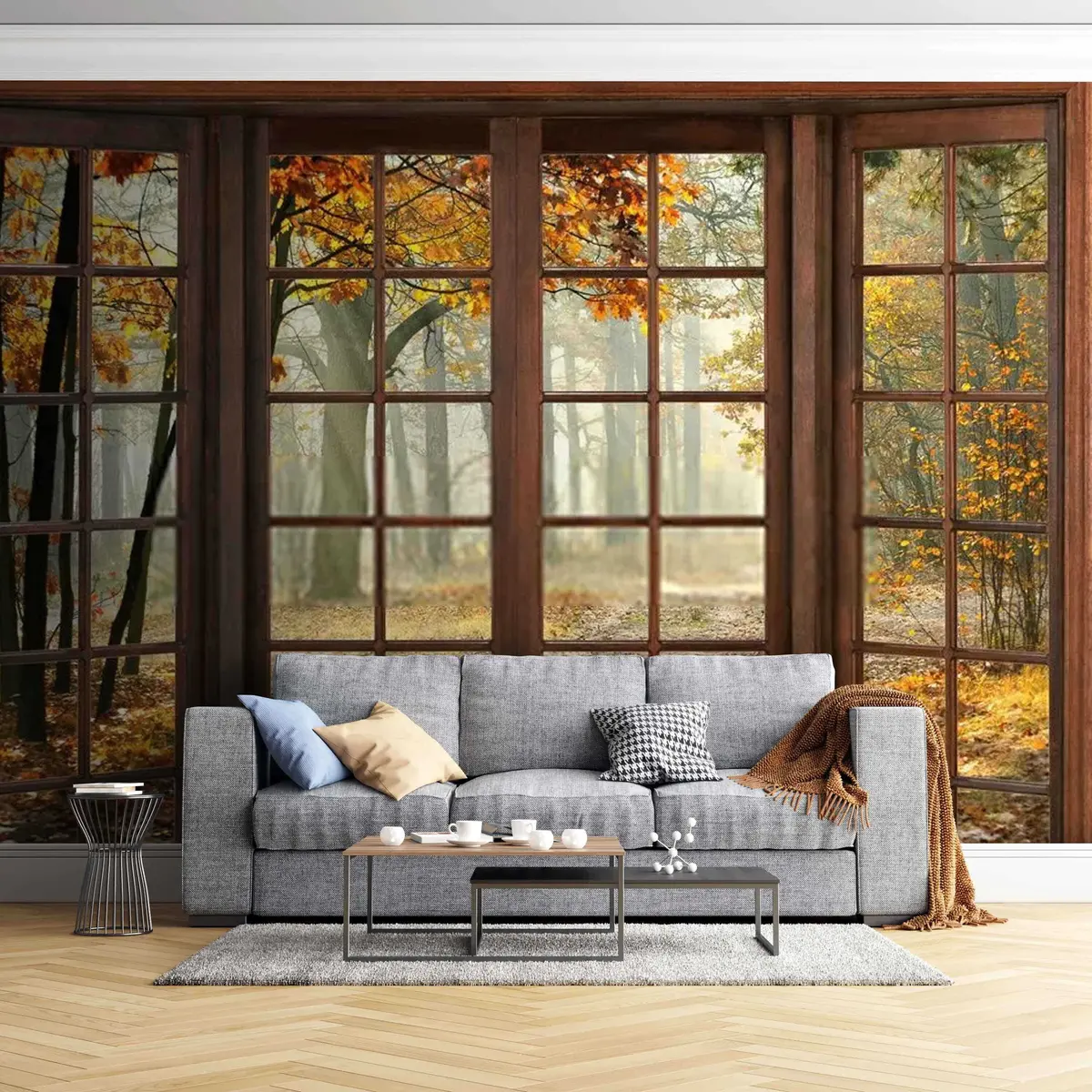 murales de pared Fuera de la ventana otoño u02605