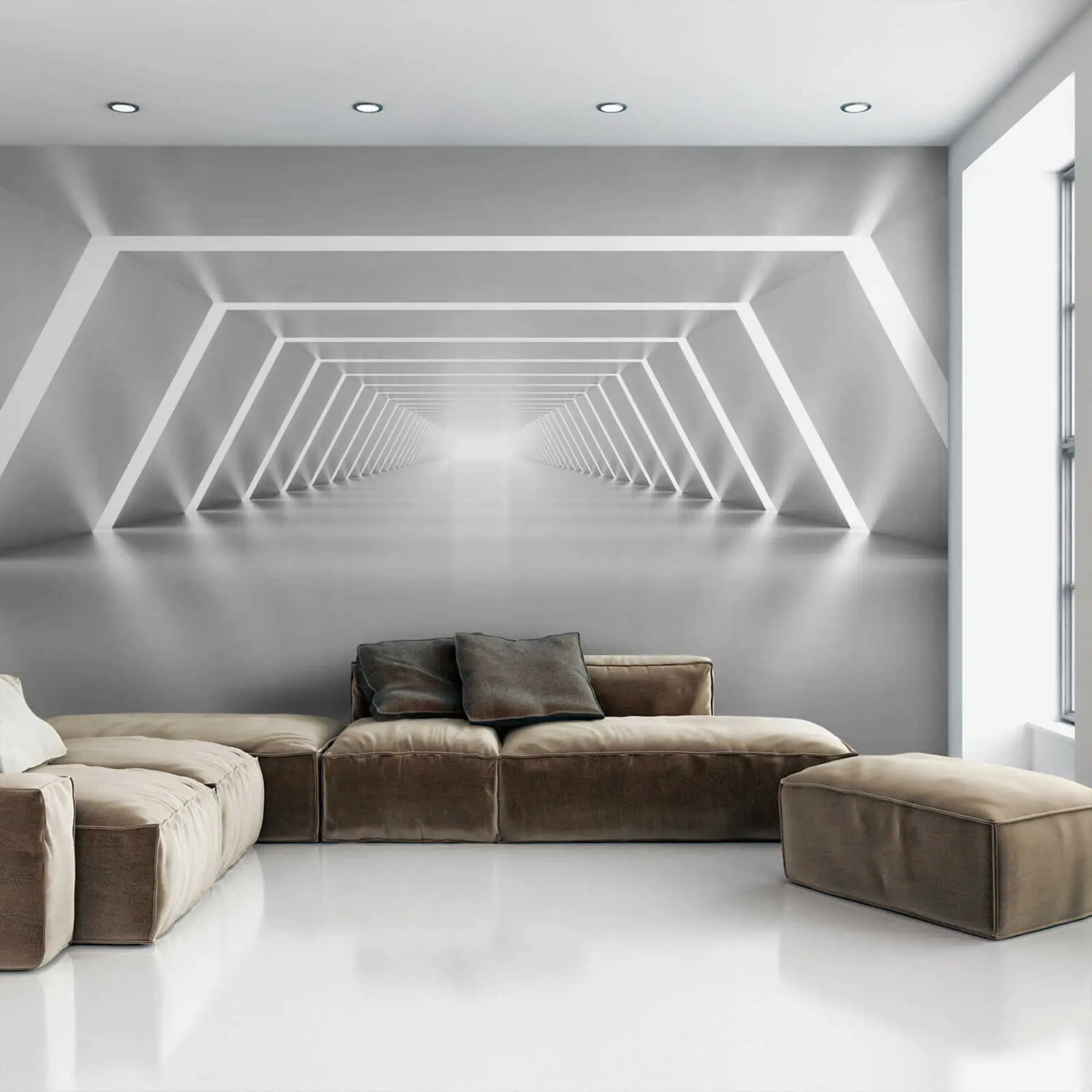 murales de pared Túnel gris u03369