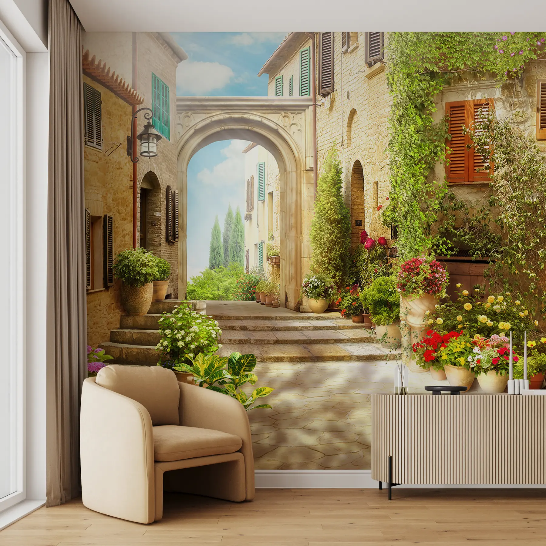 murales de pared Calle acogedora u25419