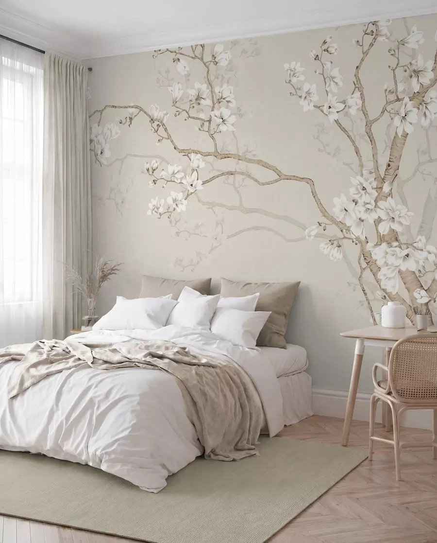 murales de pared Aves entre flores u25842