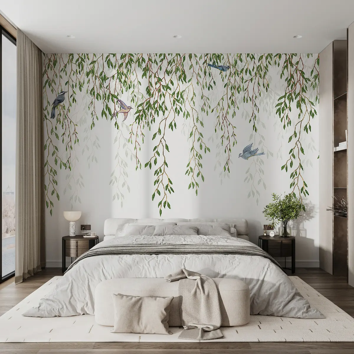 murales de pared Las ramas de sauce u28344