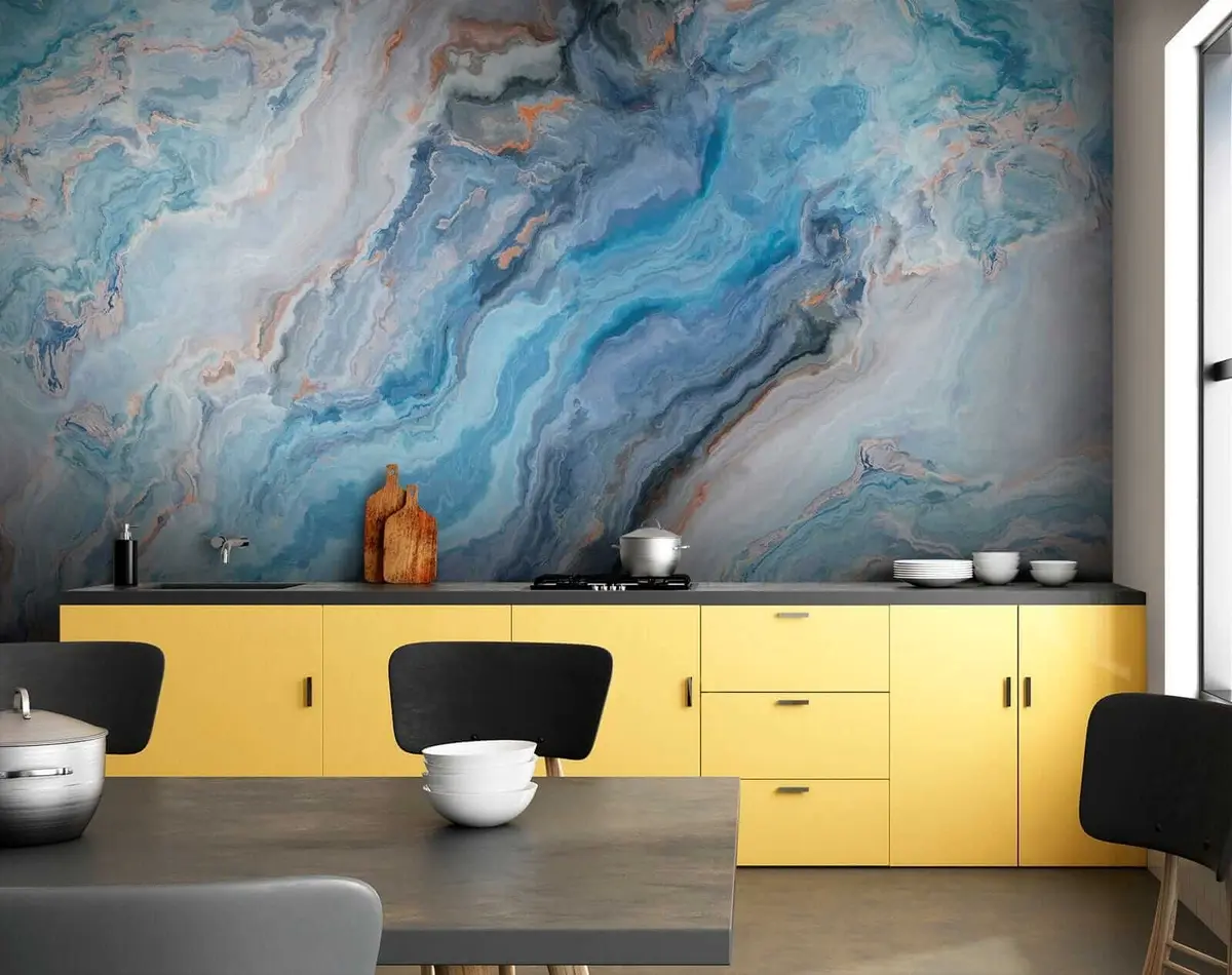 murales de pared Mármol azul u28985