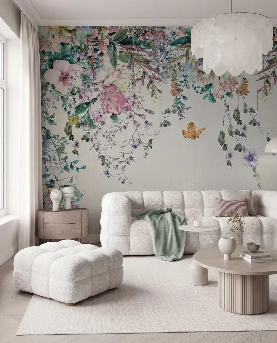 murales de pared Guirnalda de mariposas u30601