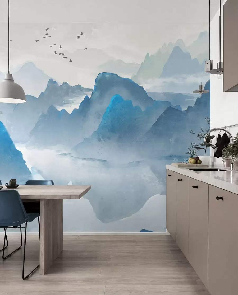 murales de pared Montañas Azules u32523
