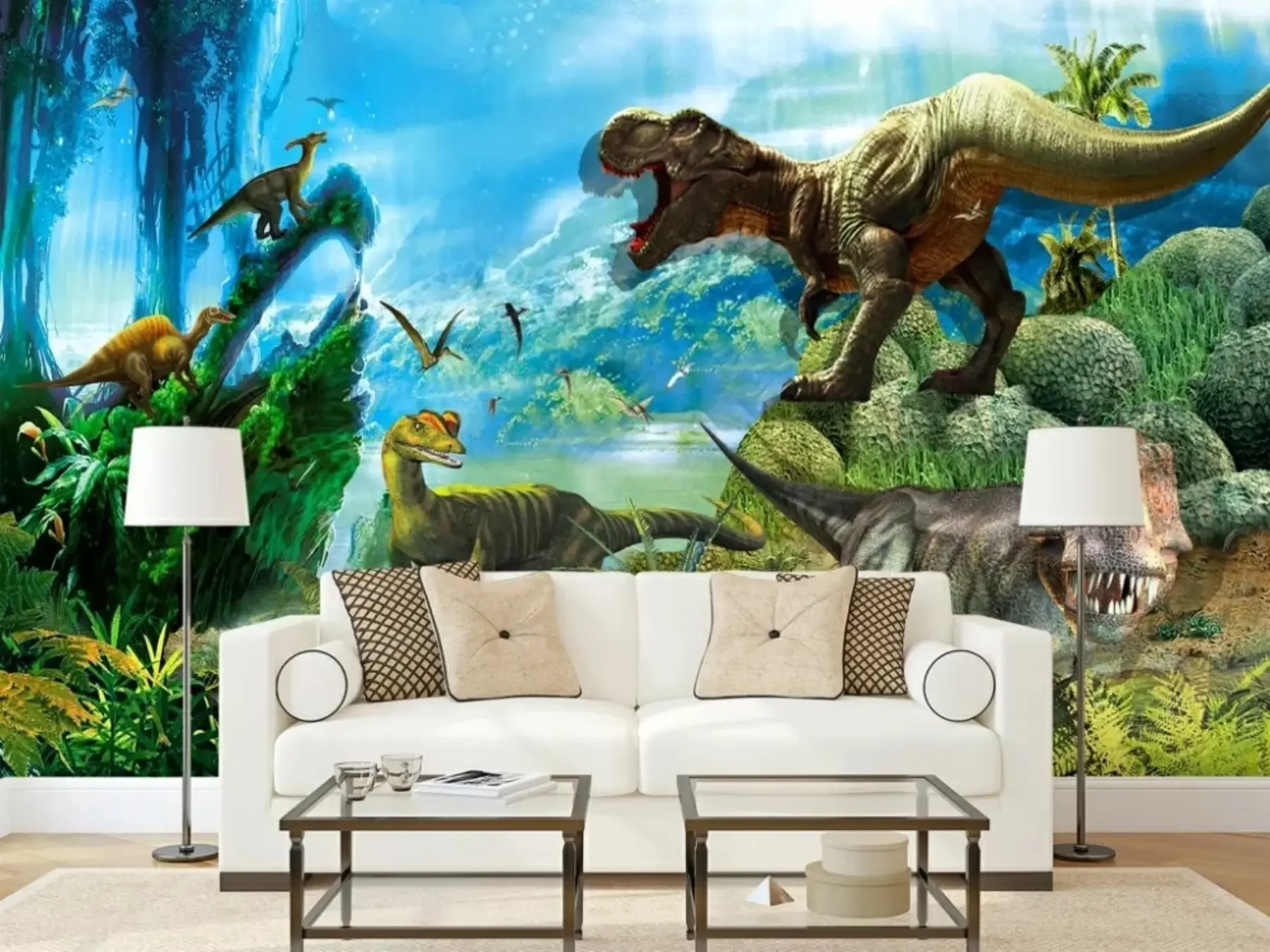 murales de pared Dinosaurios en la selva u35232