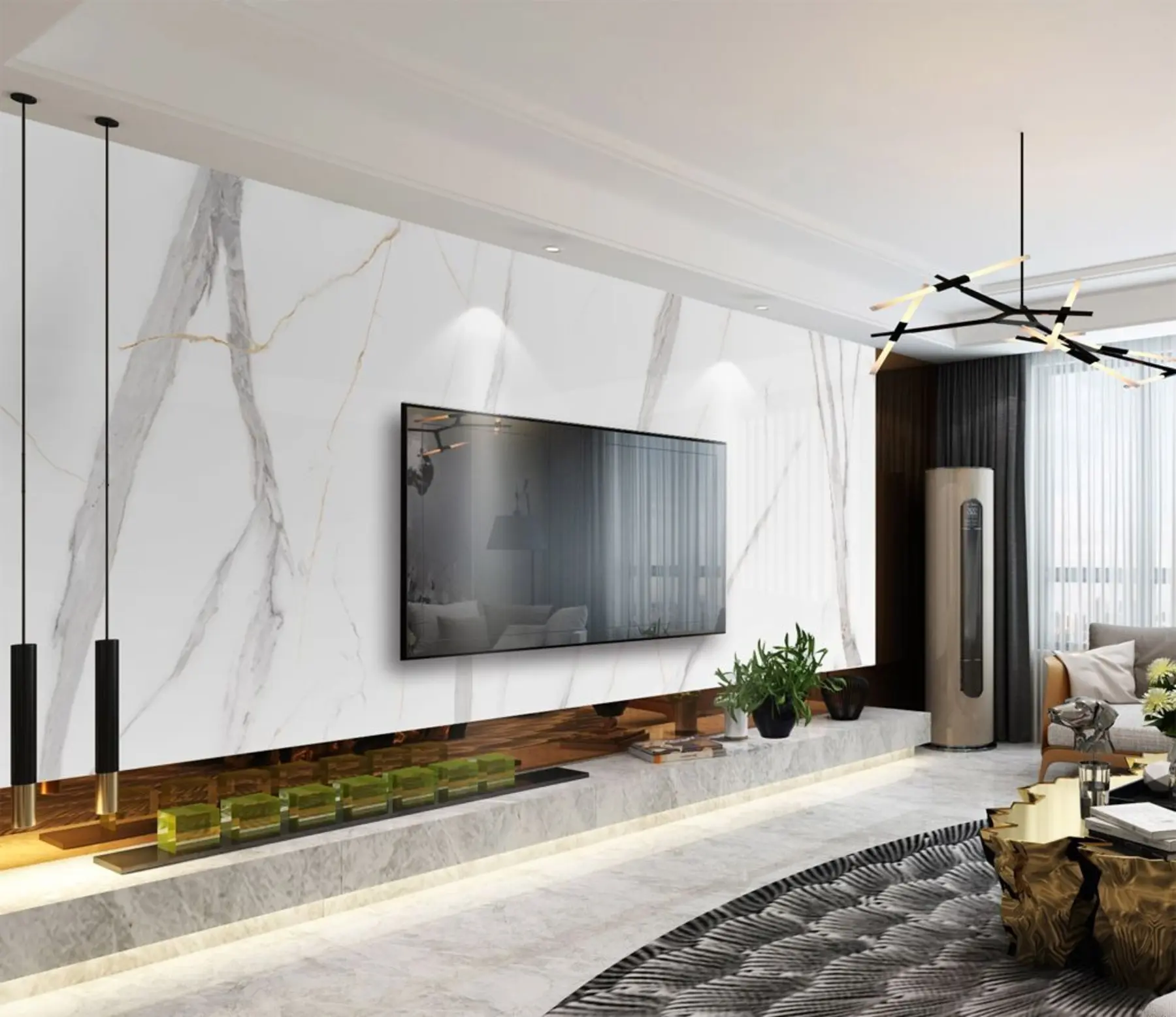 murales de pared Rayas de mármol u35300