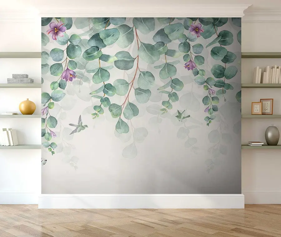 murales de pared Ramas colgantes con flores u36206