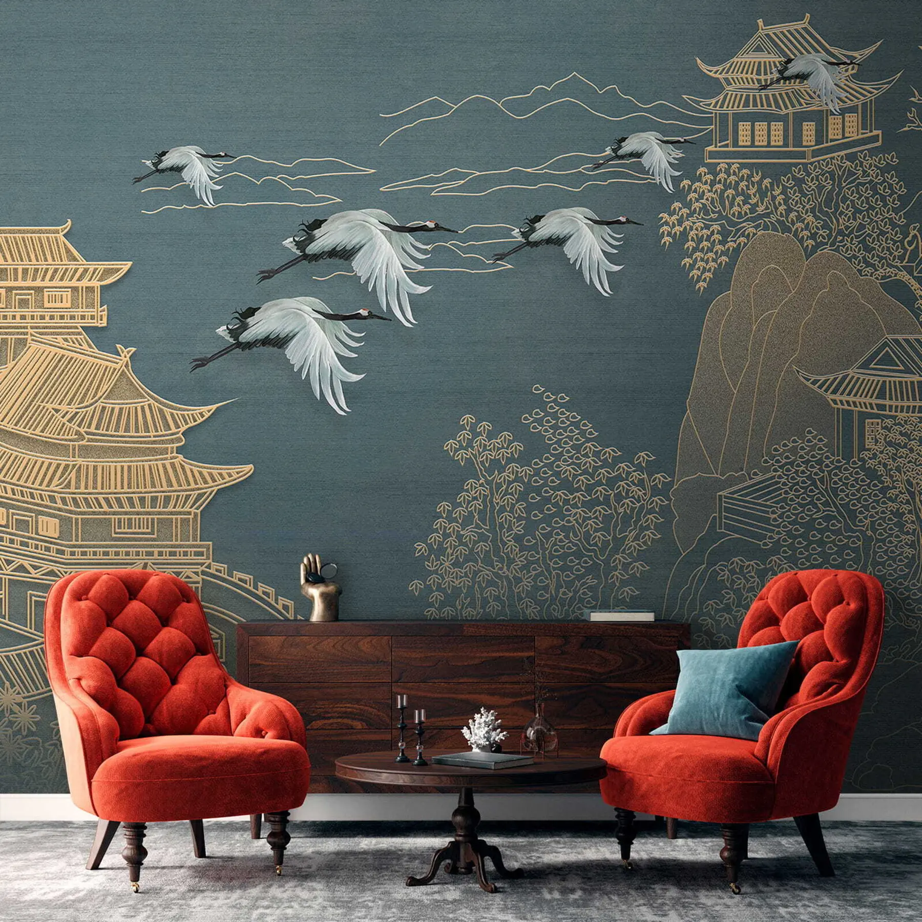 murales de pared Dibujo de estilo japones u38720