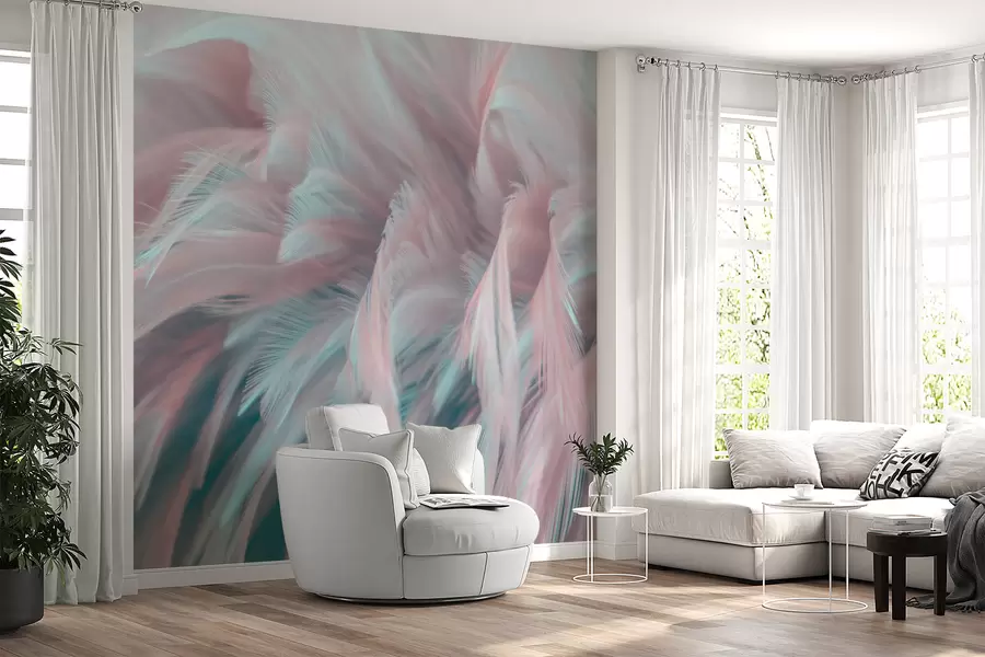 murales de pared Plumas tiernas u45689