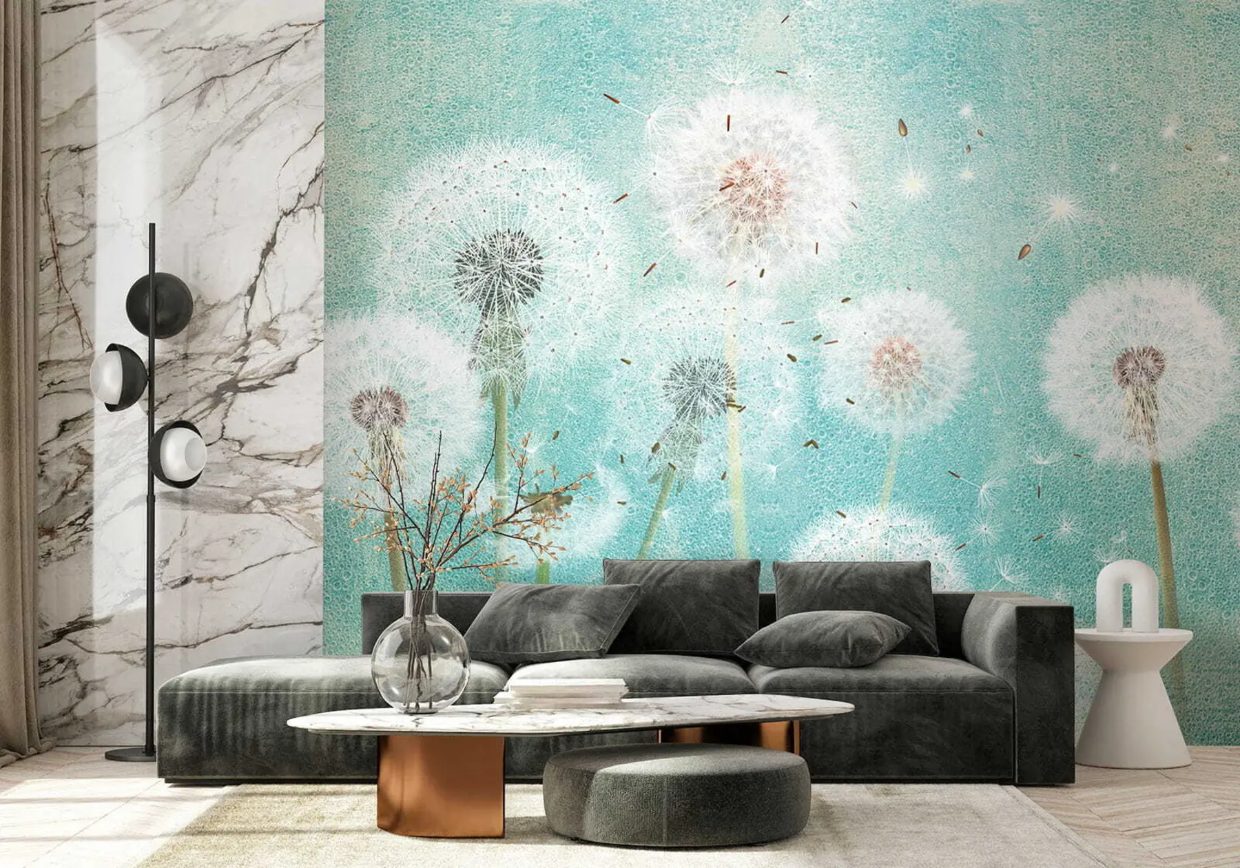 murales de pared Lindos dientes de león u46357