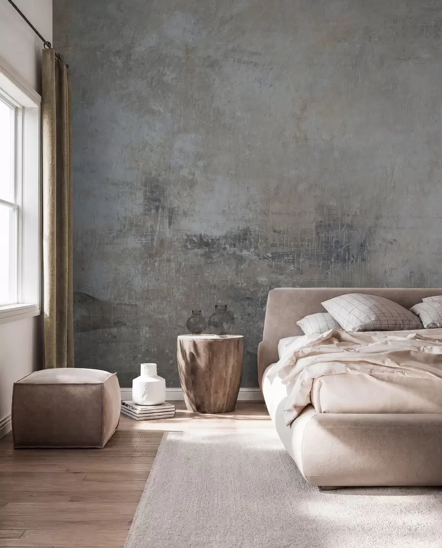 murales de pared Hormigón en gris frío u47663