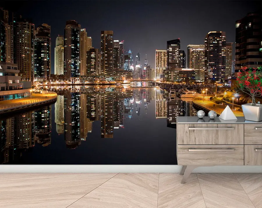 murales de pared El ambiente de la ciudad u53311