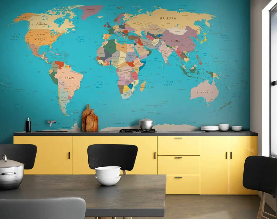 murales de pared Mapa del mundo u57440