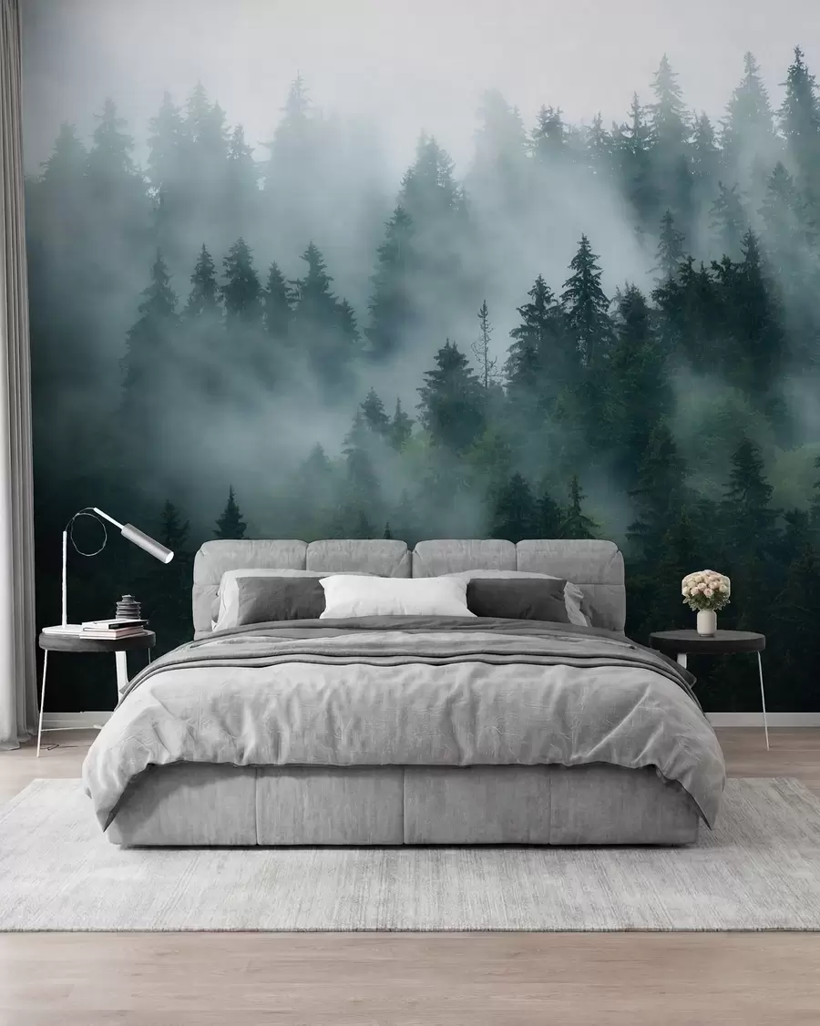 murales de pared Bosque verde esmeralda u57914