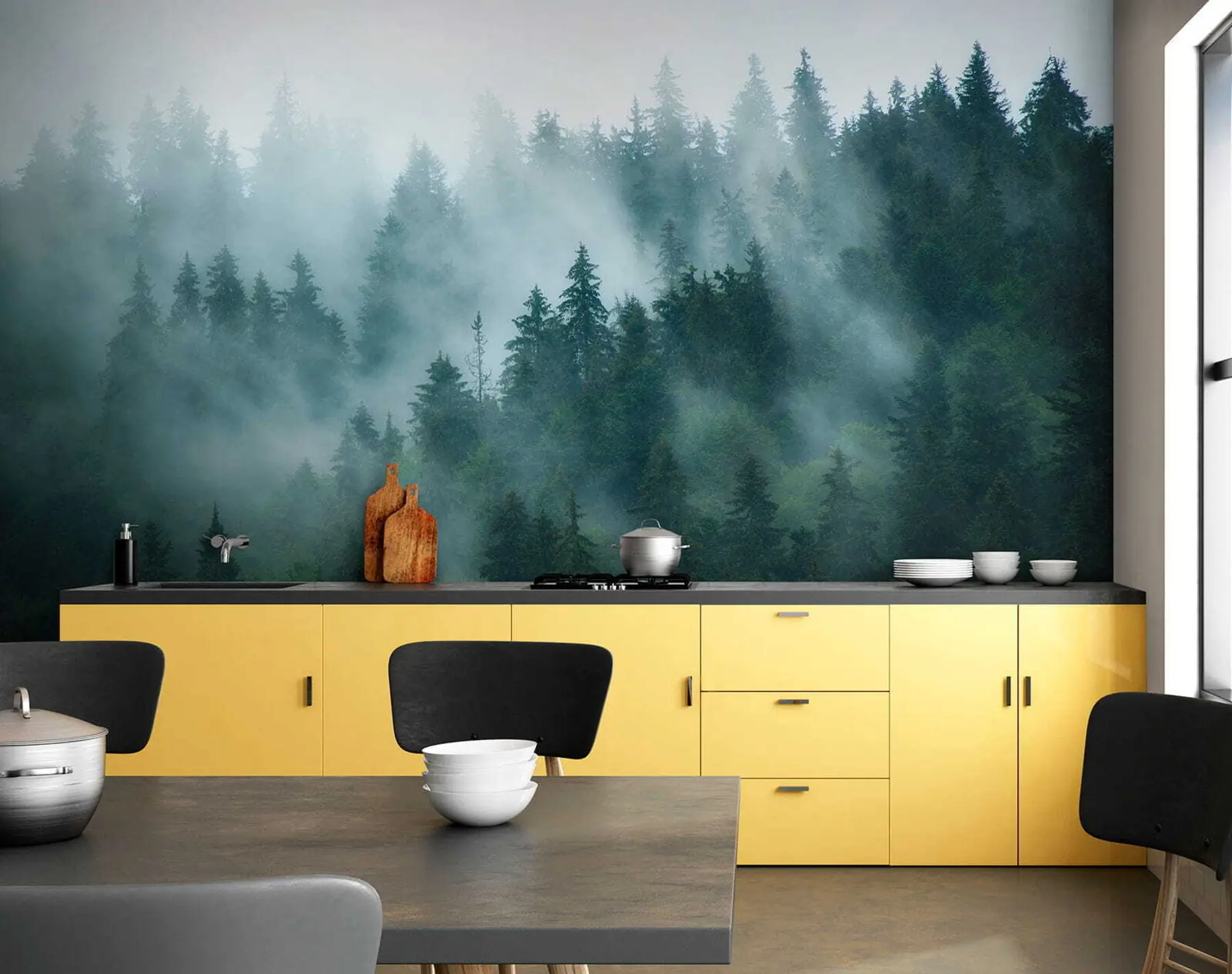 murales de pared Bosque de niebla u57914