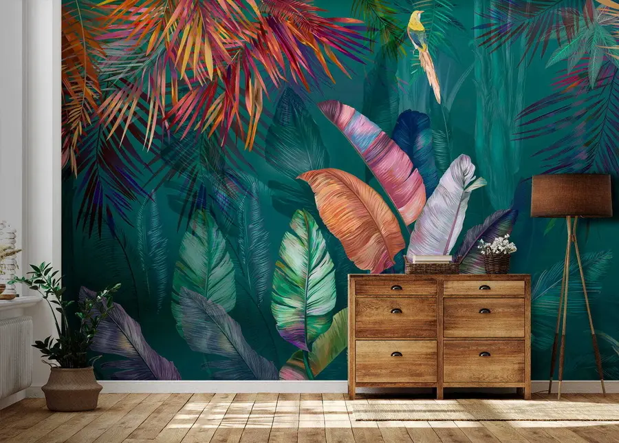 murales de pared Hojas de plátano brillantes u60120