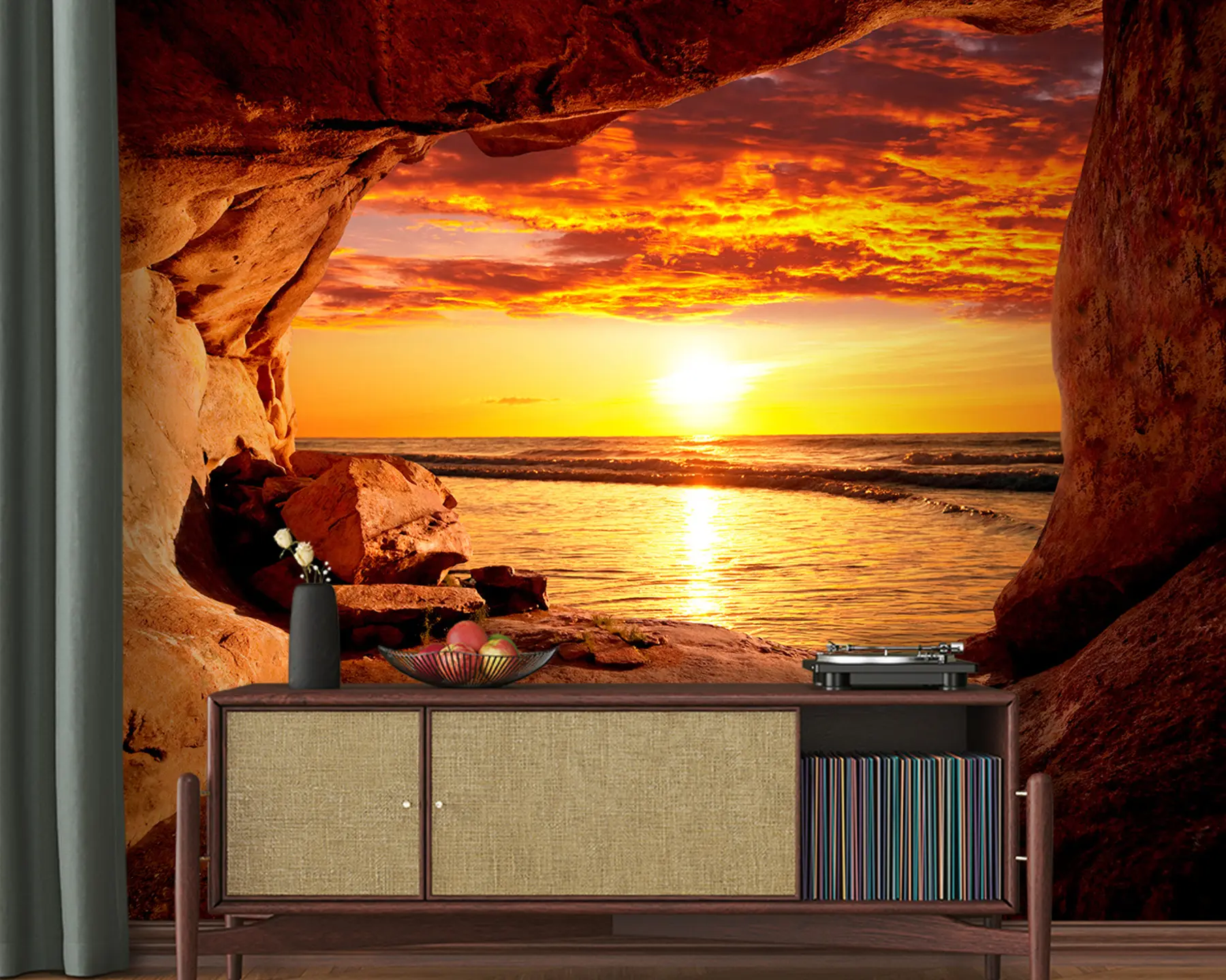murales de pared Puesta de sol en las rocas u60242