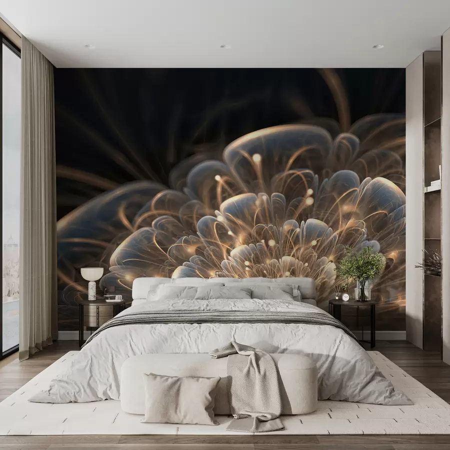 murales de pared Dibujar con luz sobre fondo oscuro u59705