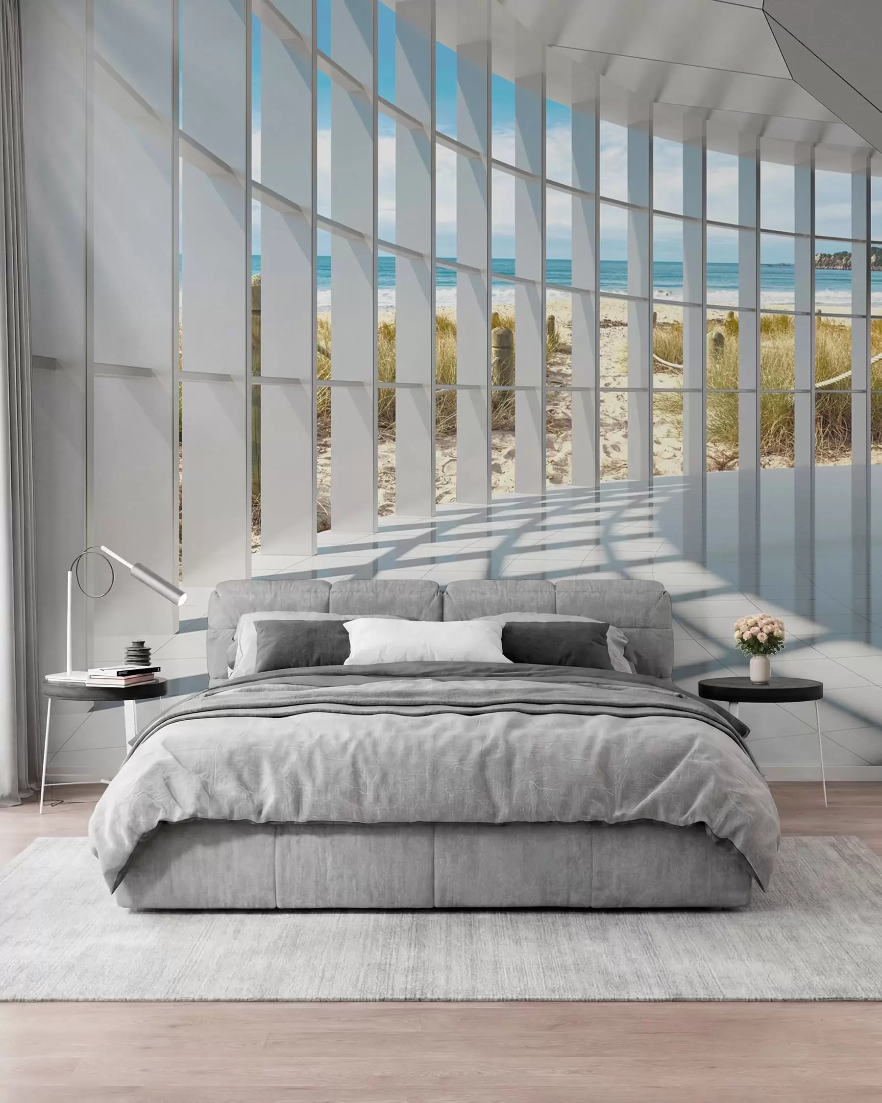 murales de pared Corredor 3D con vista al mar u70513