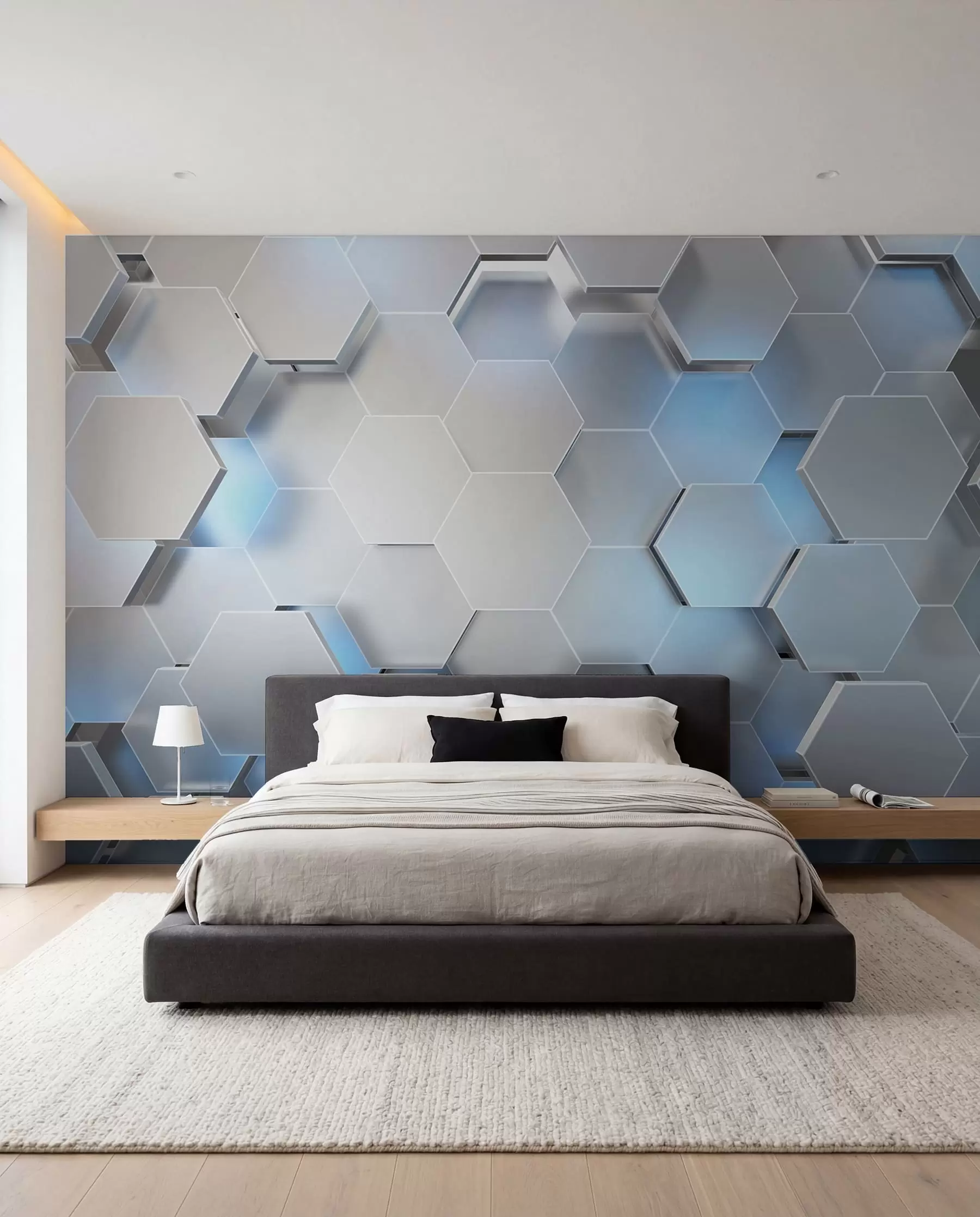 murales de pared Panal azul hielo u59733