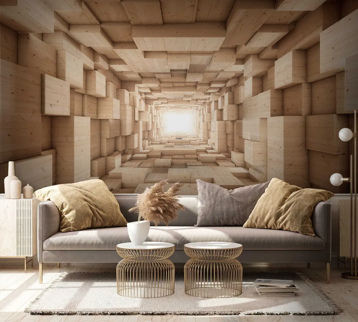 murales de pared cubos 3D u77811