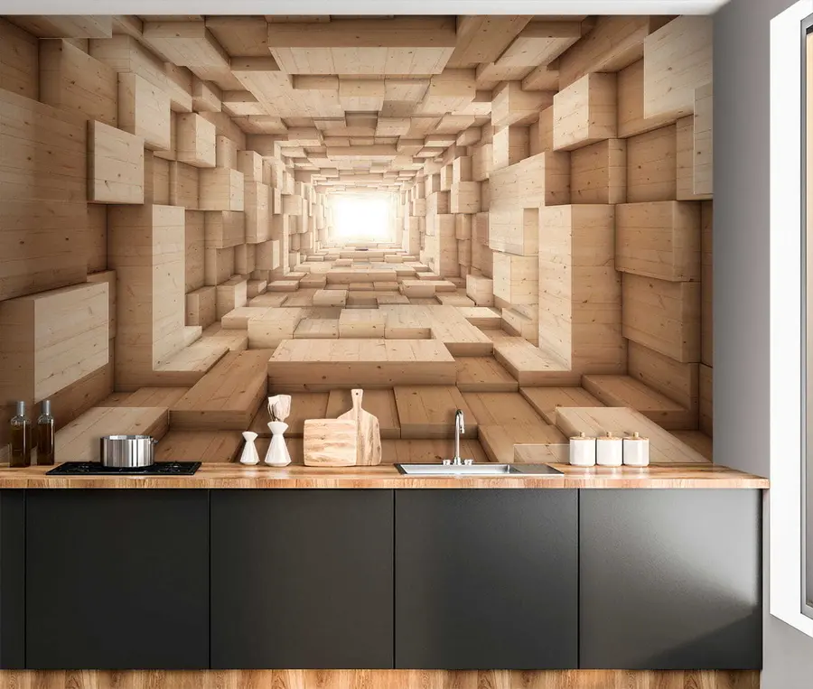 murales de pared cubos 3D u77811