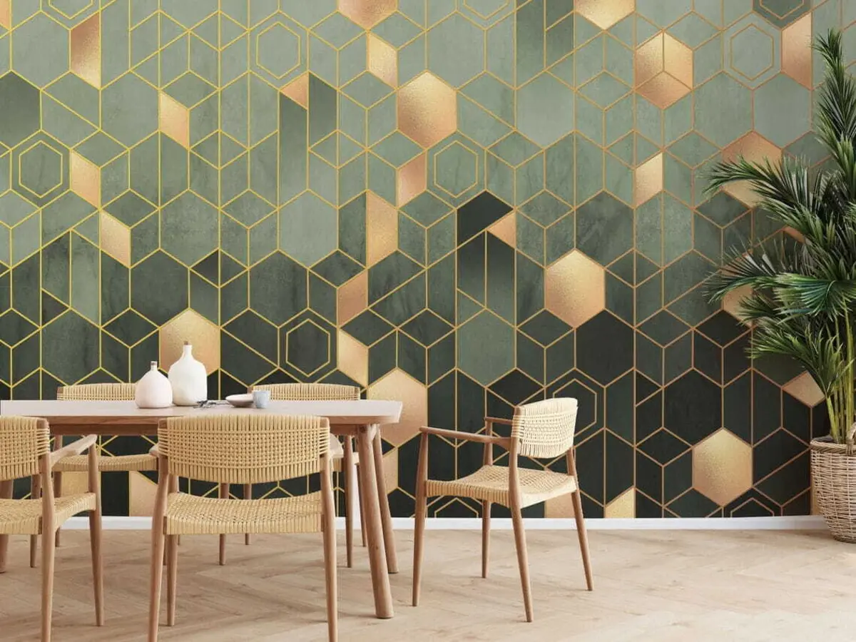 murales de pared Sześciokąty u53261