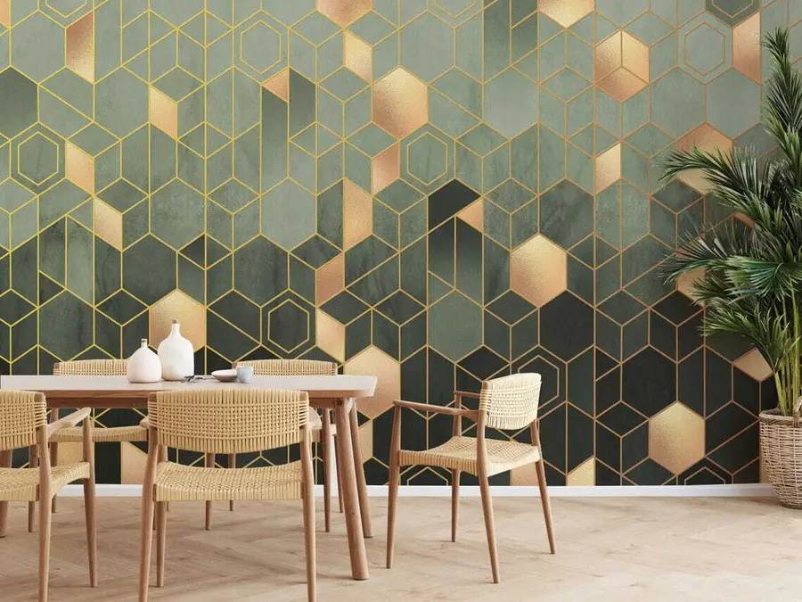 murales de pared Sześciokąty u53261