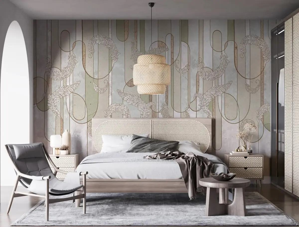 murales de pared Arcos y helechos sobre mármol u71419