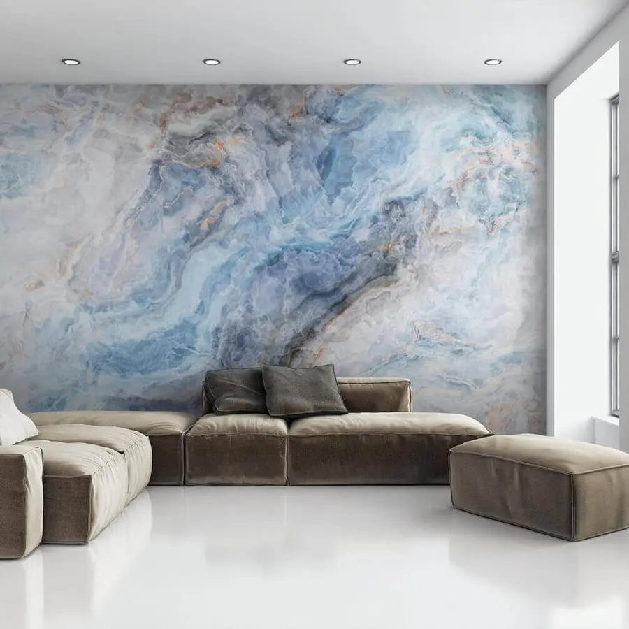 murales de pared Mármol azul glaciar u18218