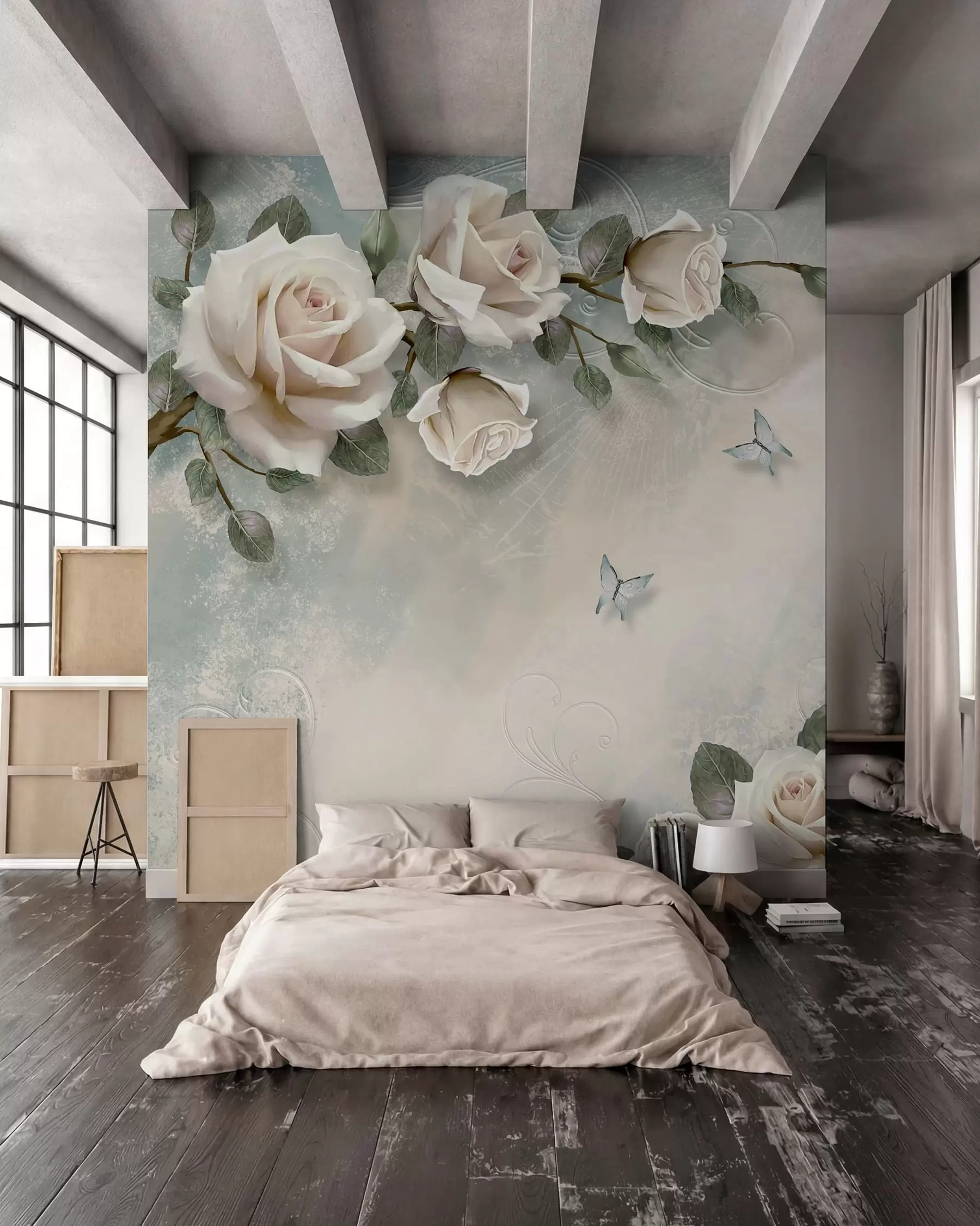 murales de pared Rosas color crema I u31353d1