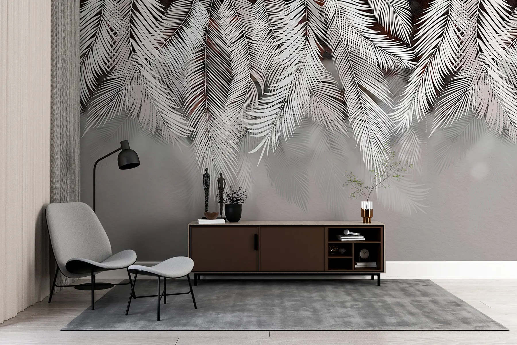 murales de pared Hojas tropicales u48556v4d2