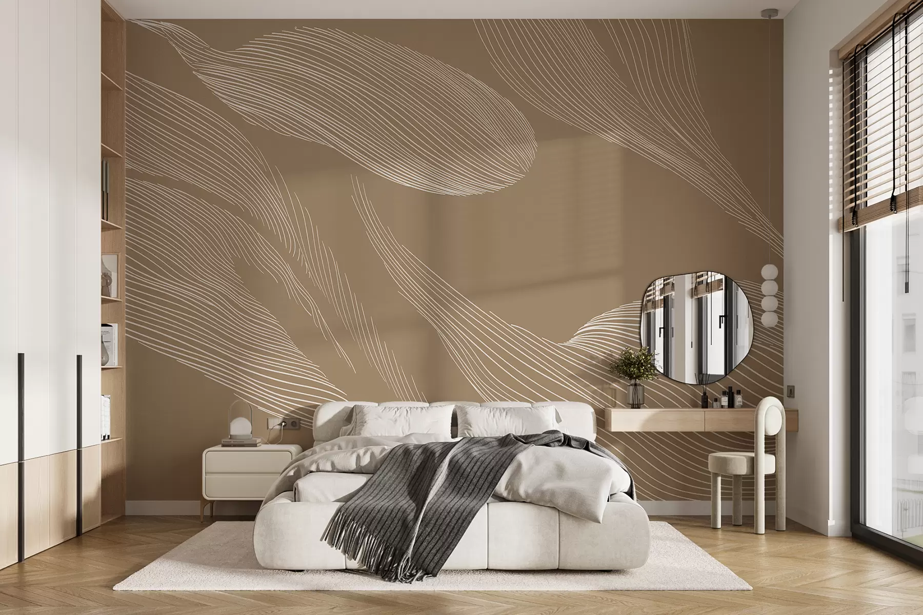 murales de pared Abstracción sobre fondo beige w01216v1