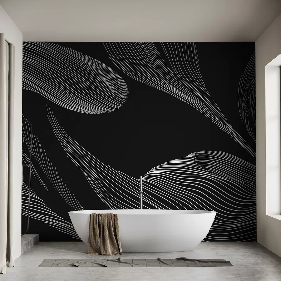 murales de pared Abstracción sobre un fondo negro w01216v3