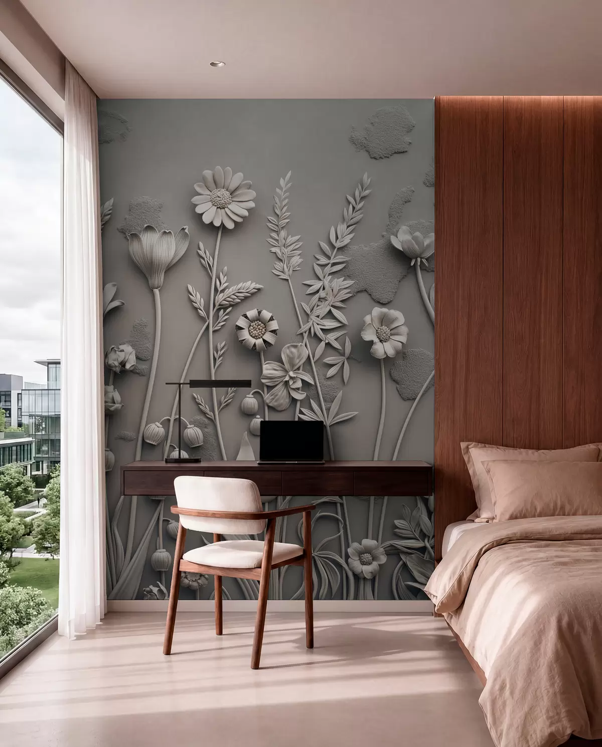 murales de pared Relieve de prado en topo w07869v1