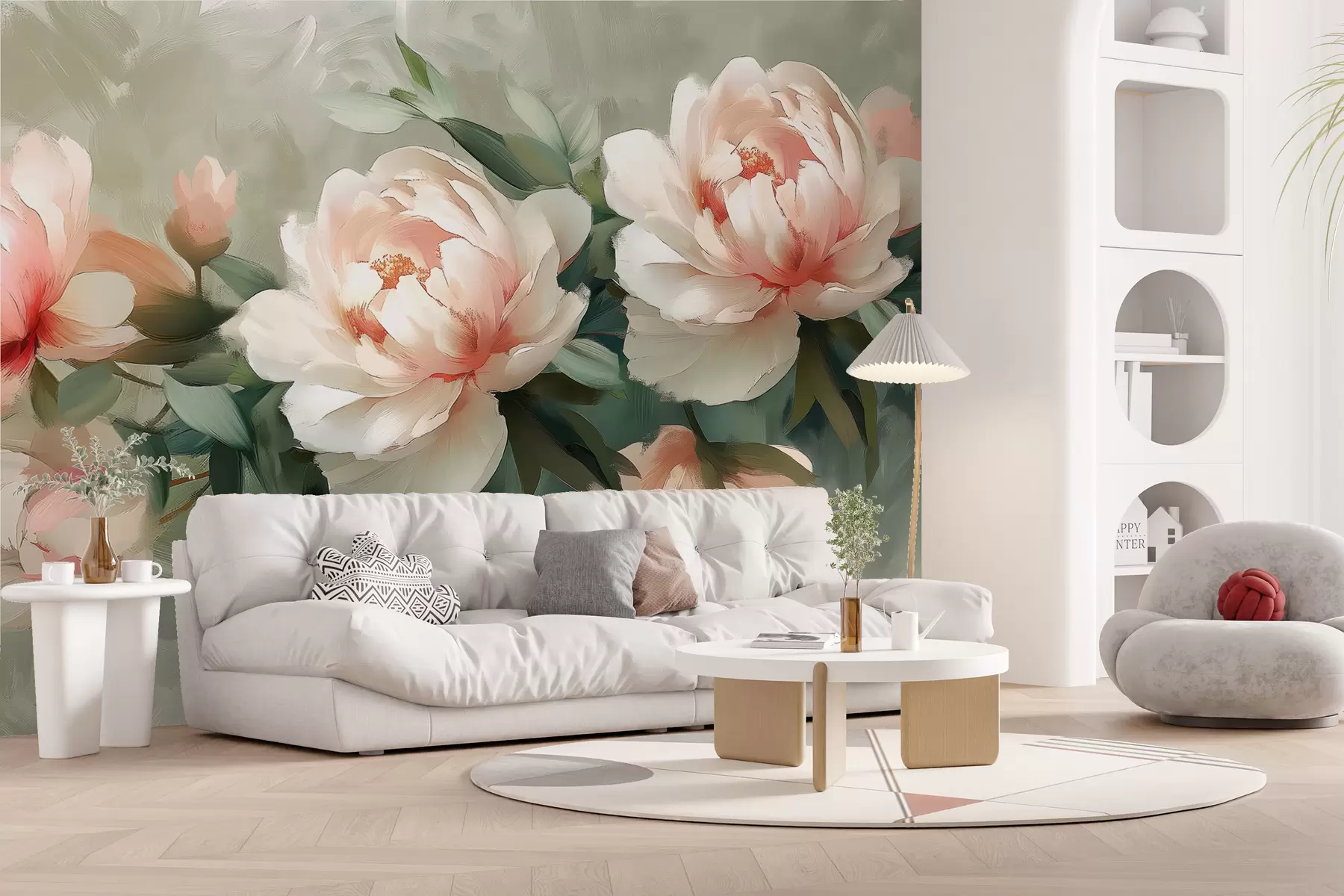 murales de pared Un hermoso fondo floral suave y de ensueño. w07947