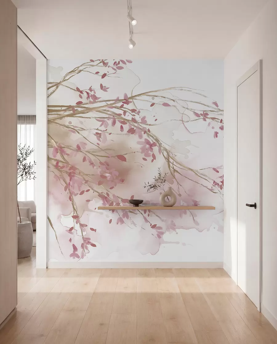 murales de pared Ramas floridas rosas w07919v1