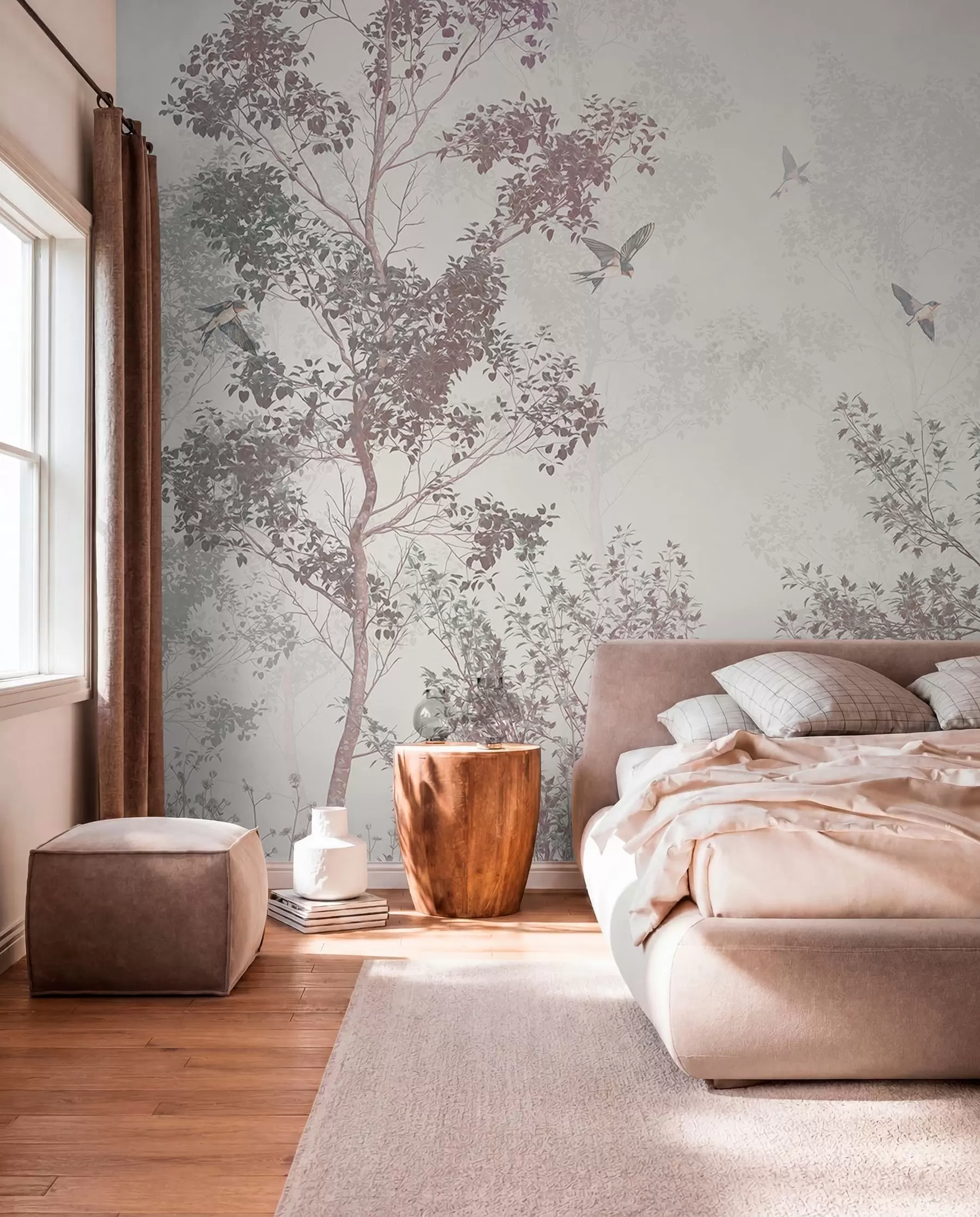murales de pared Aves sobre las ramas w07982