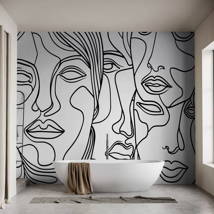 murales de pared Caras abstractas w08060