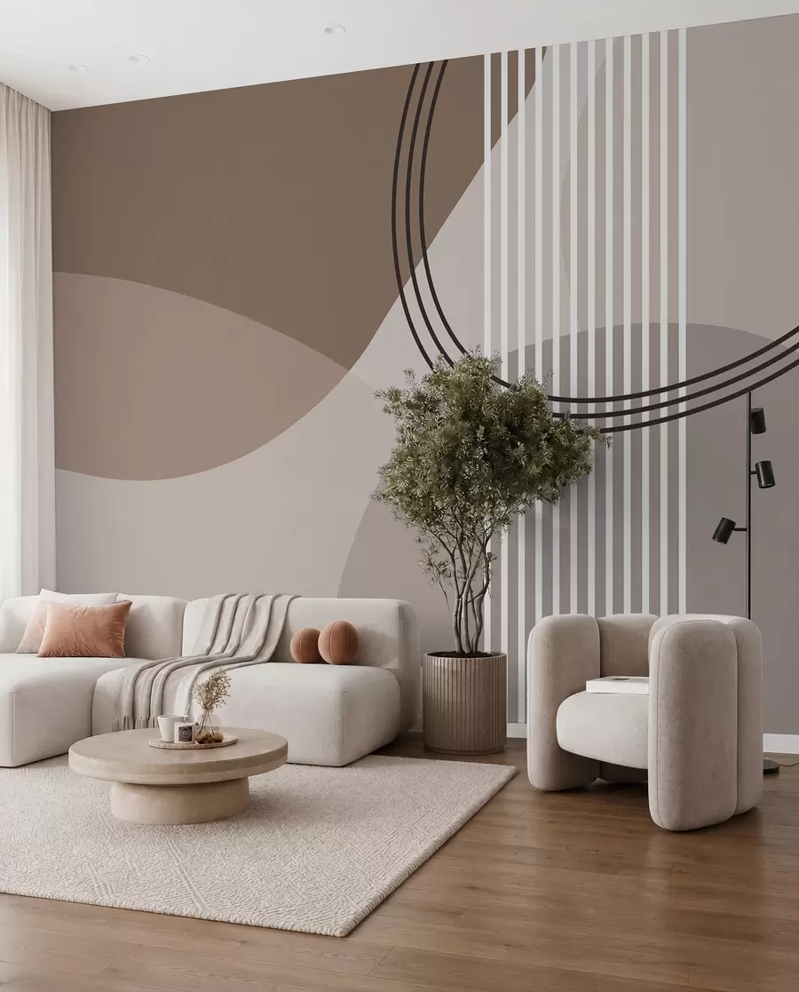 murales de pared Órbita en gris topo w08173