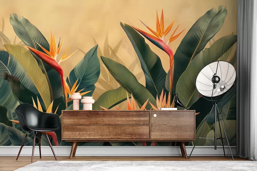 murales de pared Cálida floración tropical w01484