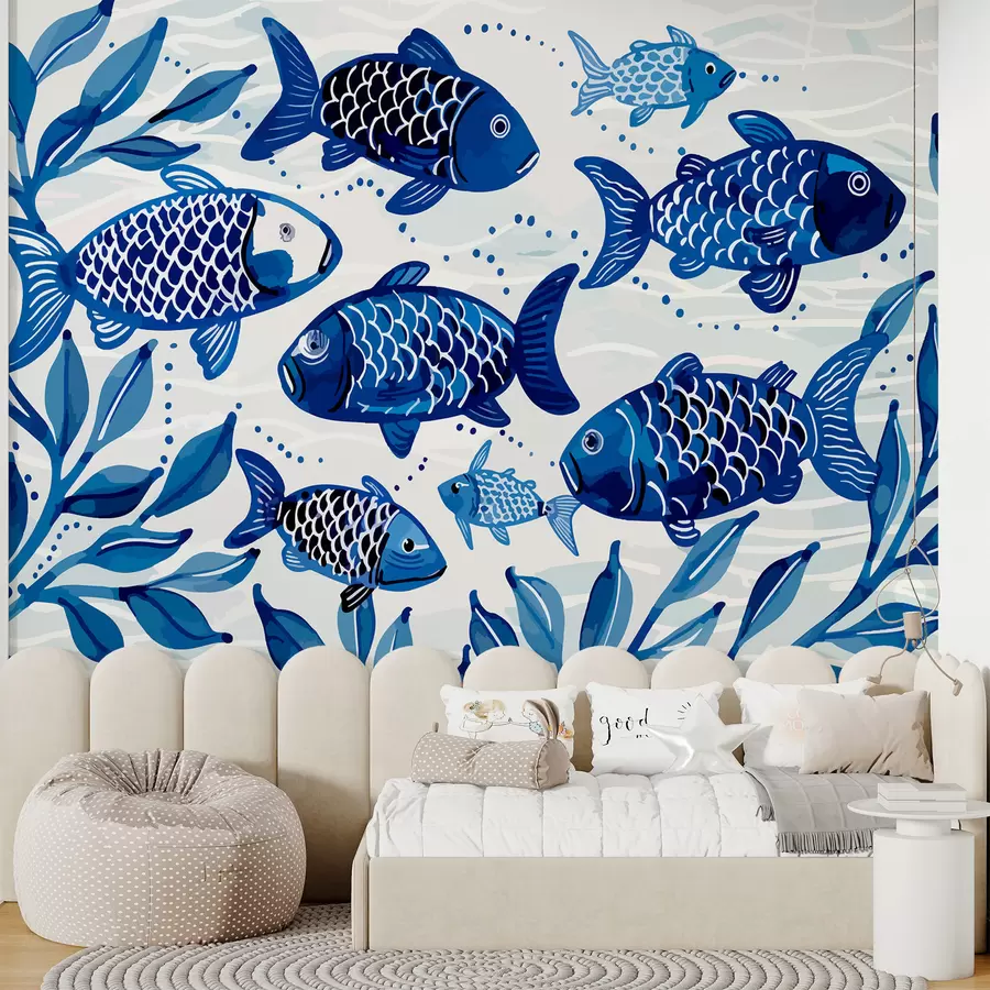 murales de pared Pescado azul w01062