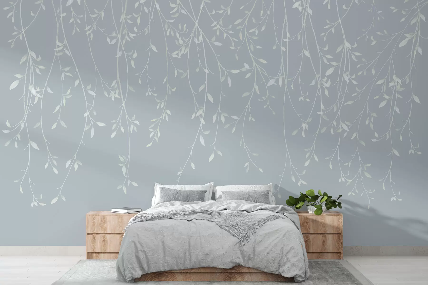 murales de pared Ramas colgantes sobre fondo de cielo w01522v2