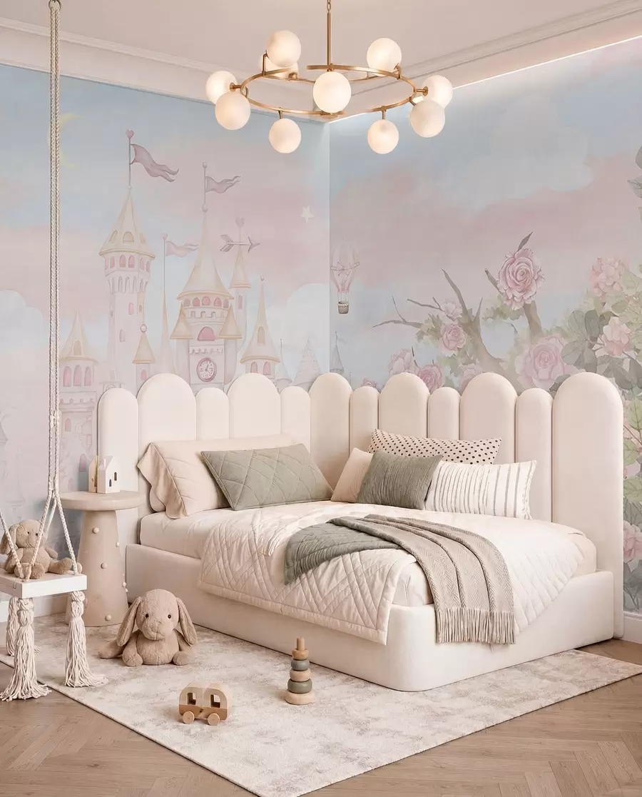 murales de pared Castillo en un reino floral w01524