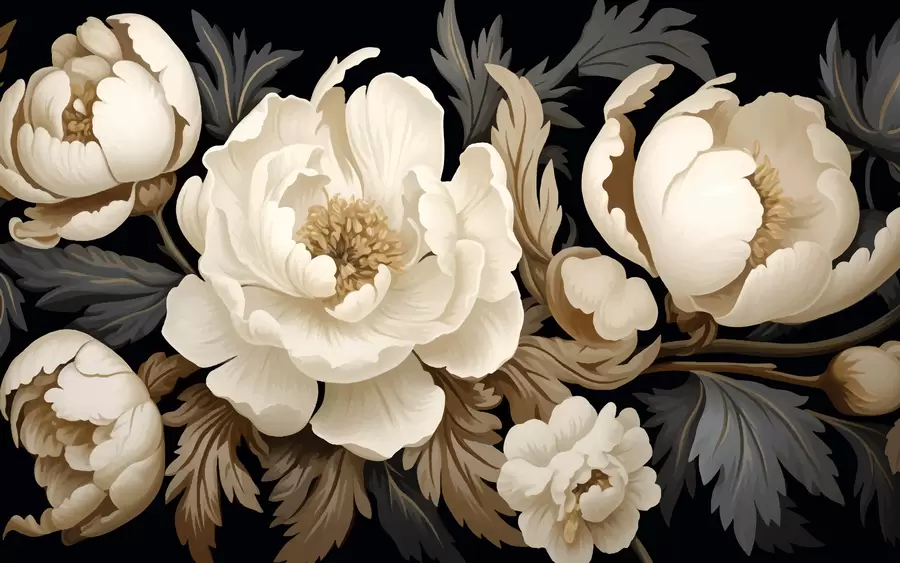 murales de pared Flores de época w01109