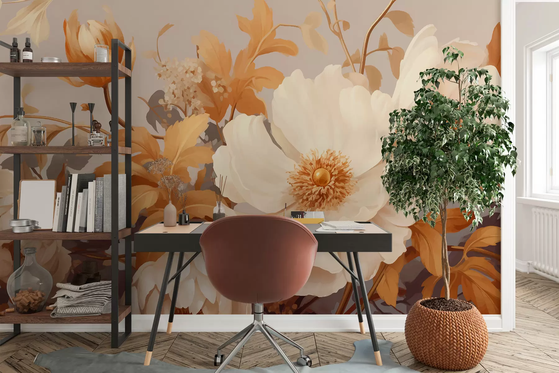 murales de pared Flores w01116