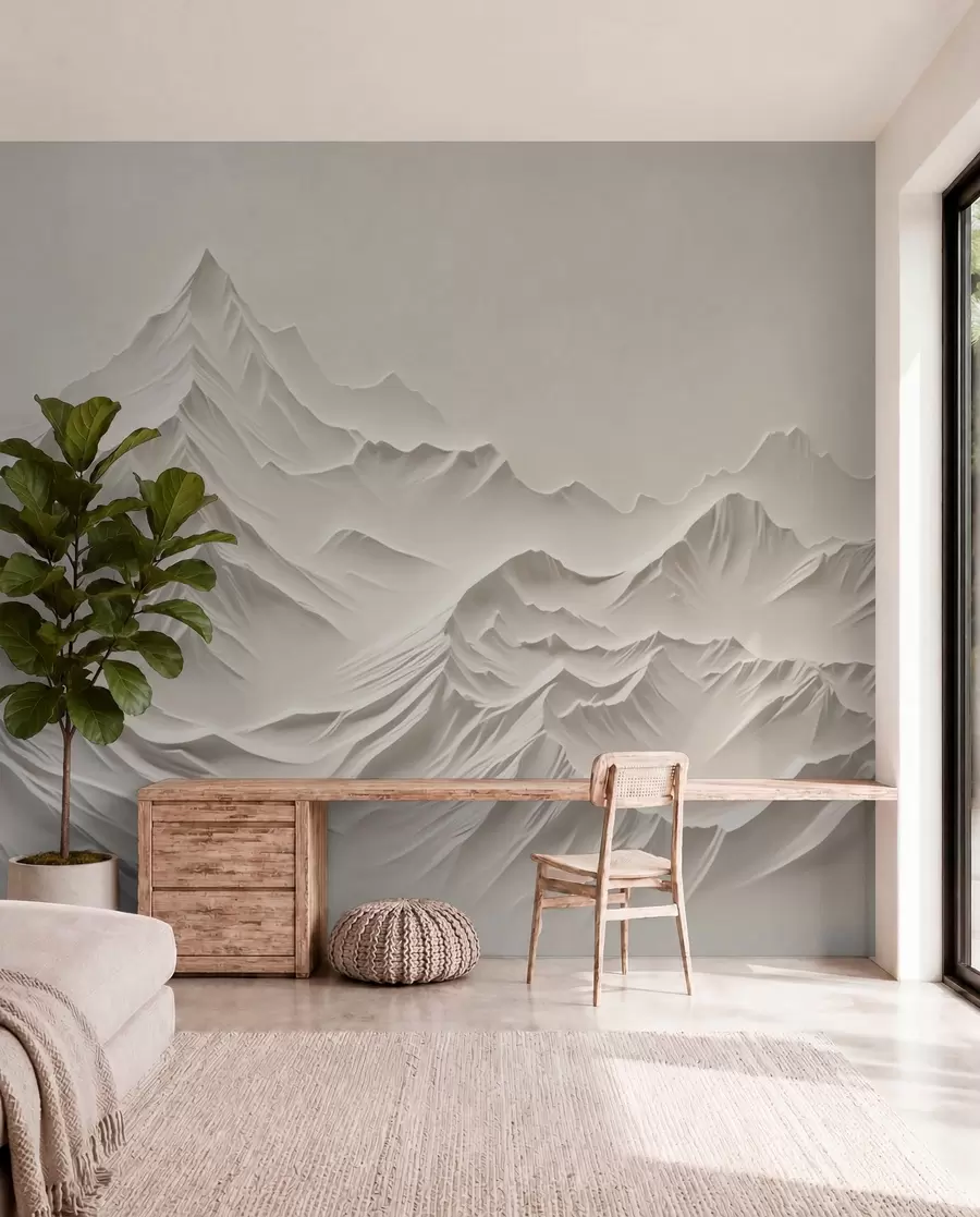 murales de pared Montañas grises w01644