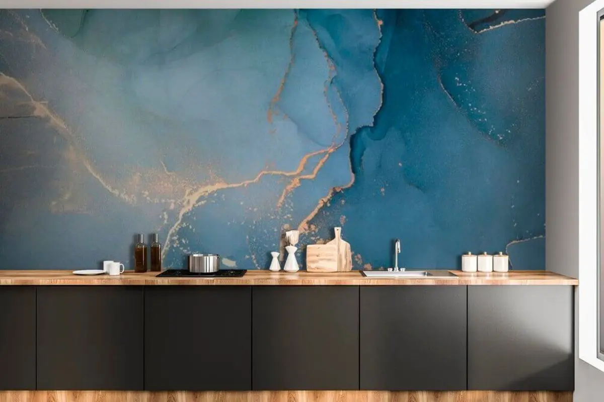 murales de pared Mármol azul u29669